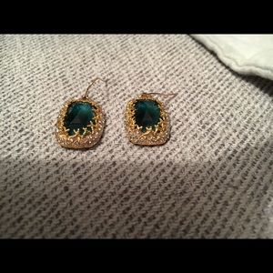 Alexis Bittar green drop earrings